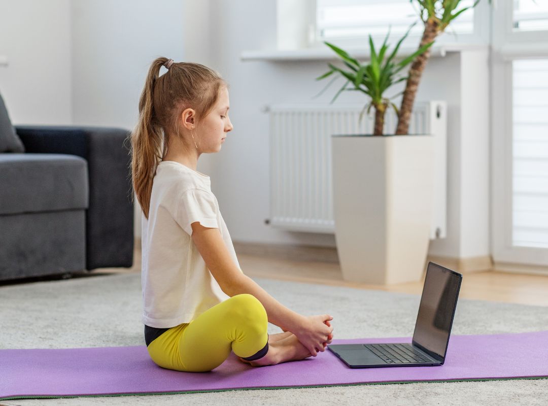 Students working during a Focus and Calm class